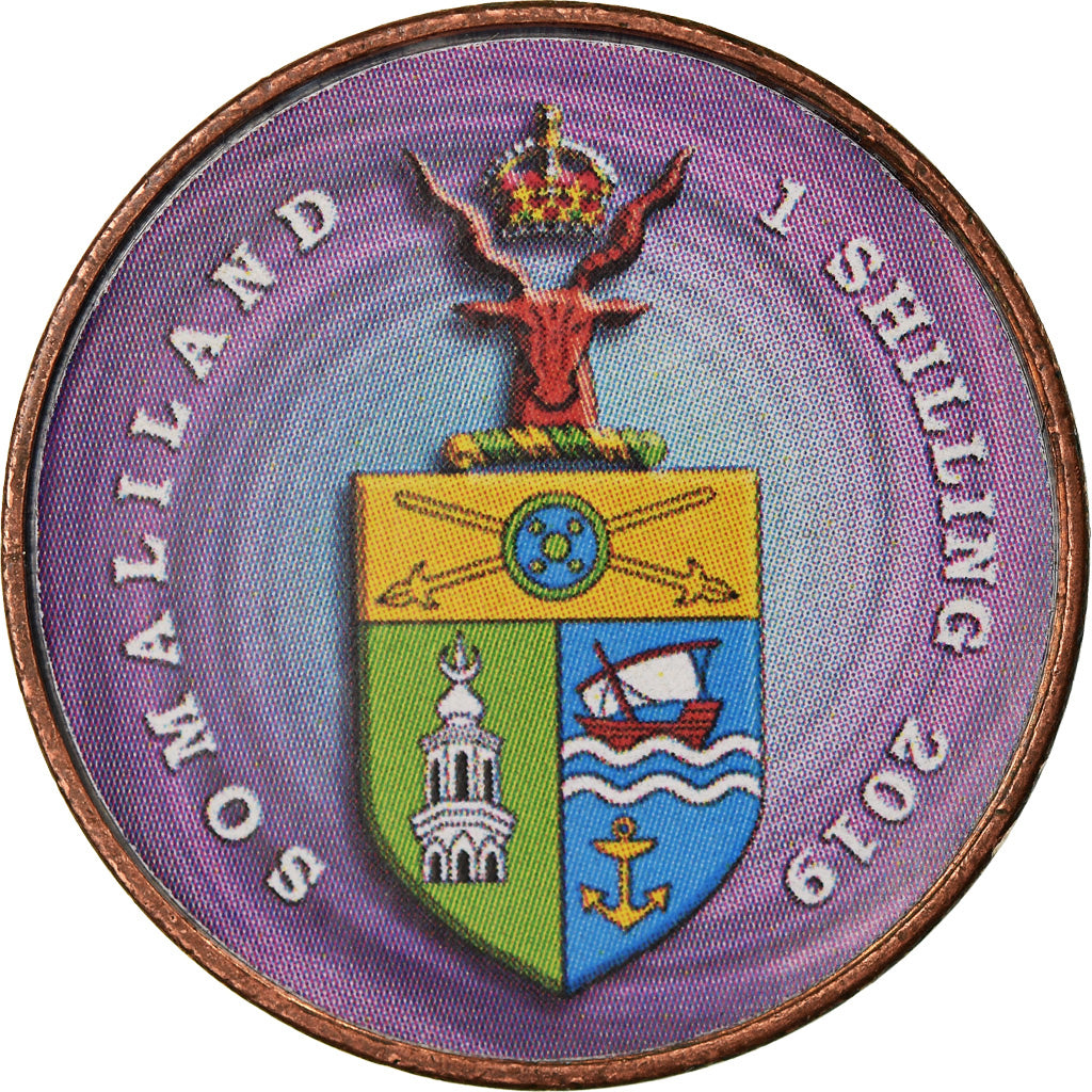 Coin, Somaliland, Shilling, 2019, Fleurs - Coeur de Marie, MS(63), Stainless