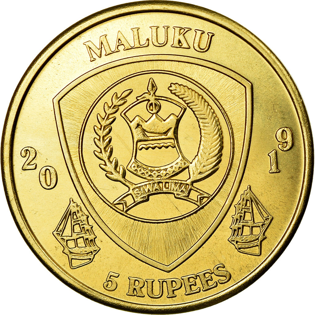 Münze, Congo Democratic Republic, 5 Rupees, 2019, Maluku - Polycentropsis
