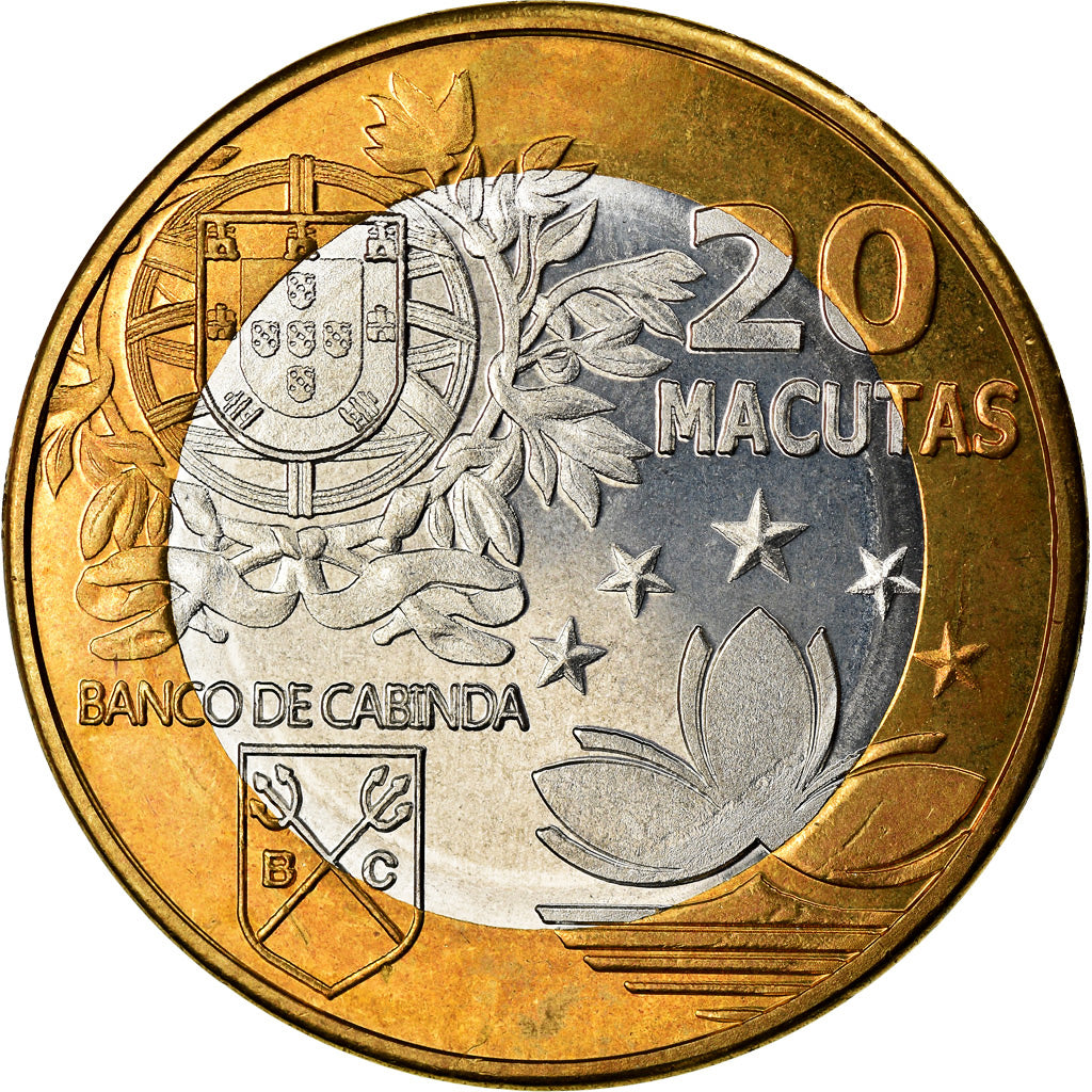 Coin, CABINDA, 20 Macutas, 2019, Retour de Macao à la Chine, MS(63)