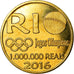 Monnaie, CABINDA, 1 million de reais, 2016, Jeux olympiques de Rio, SPL, Laiton