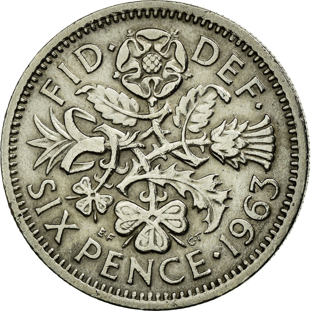 Monnaie, Grande-Bretagne, Elizabeth II, 6 Pence, 1963, TTB, Copper-nickel