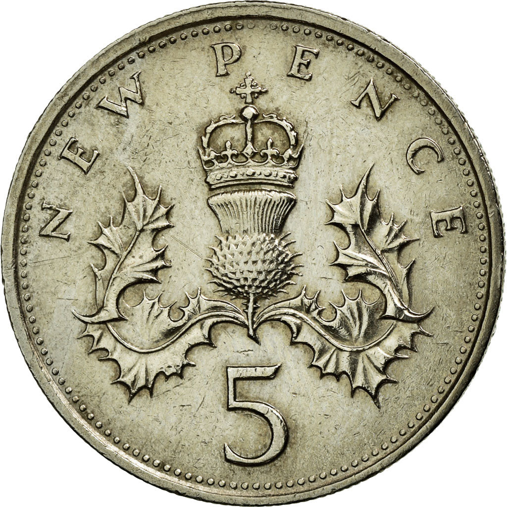 Monnaie, Grande-Bretagne, Elizabeth II, 5 New Pence, 1980, TTB, Copper-nickel