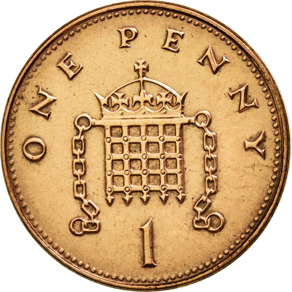 Coin, Great Britain, Elizabeth II, Penny, 1999, AU(50-53), Copper Plated Steel