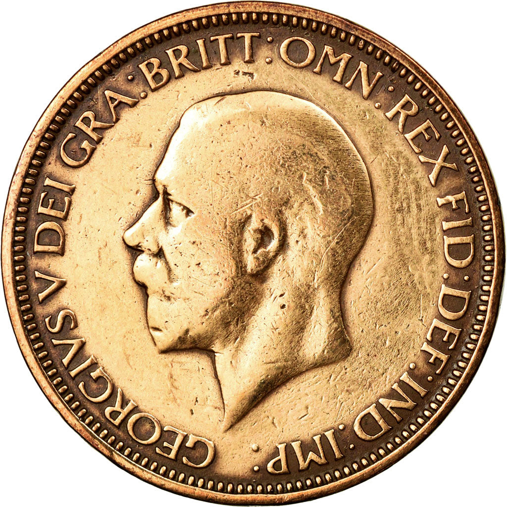 Moneda, Gran Bretaña, George V, 1/2 Penny, 1936, BC+, Bronce, KM:837