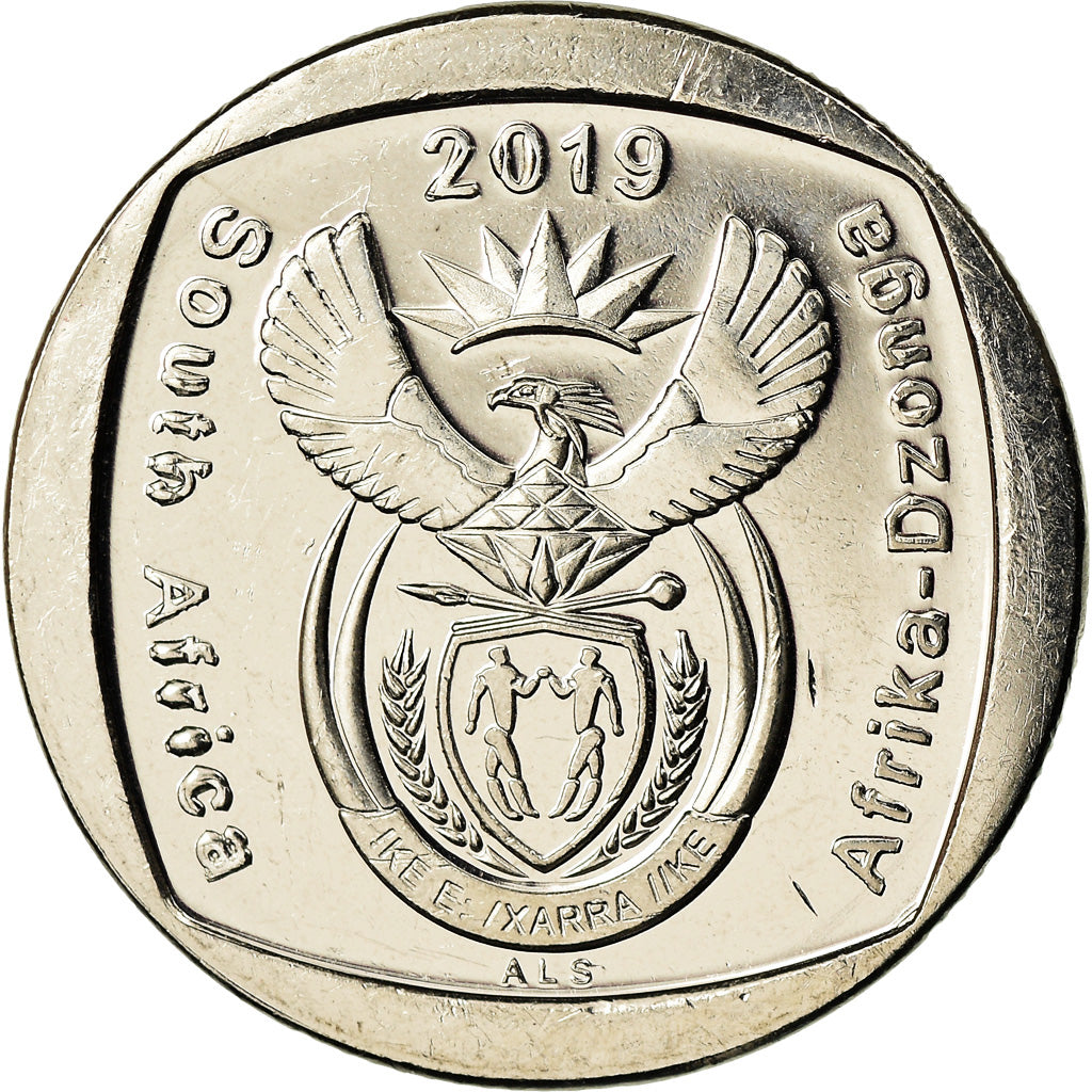 Coin, South Africa, 2 Rand, 2019, Droit à l'éducation, MS(63), Copper plated