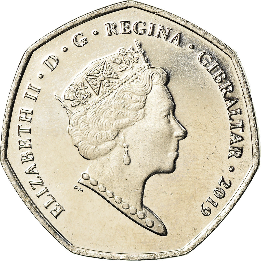 Coin, Gibraltar, 50 Pence, 2019, Père Noël, MS(63), Cupro-nickel