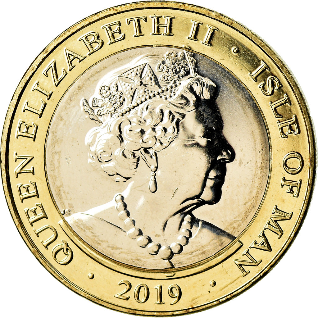 Moneta, Wyspa Man, 2 Pounds, 2019, Pobjoy Mint, D-Day - George VI, MS(63)