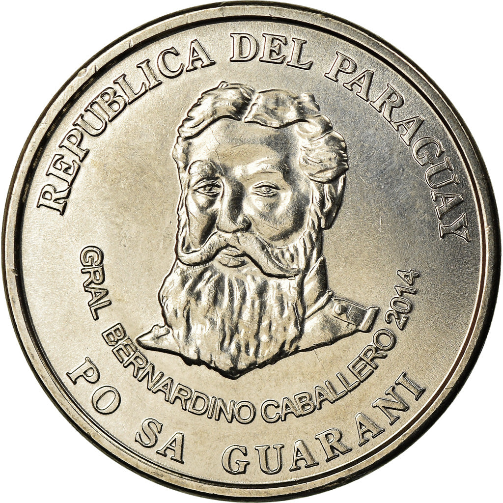 Coin, Paraguay, 500 Guaranies, 2014, MS(63), Nickel-Steel