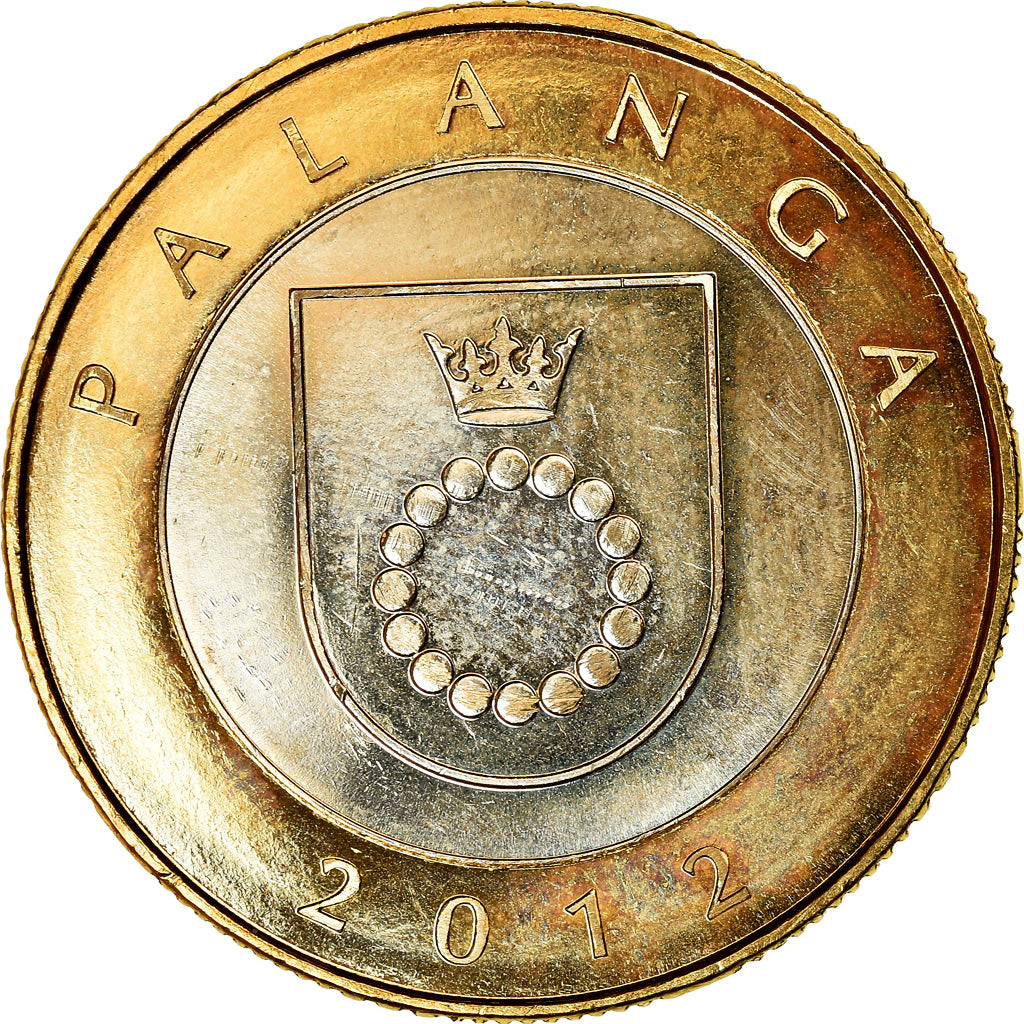 Coin, Lithuania, 2 Litai, 2012, Palanga, MS(63), Bi-Metallic, KM:186.1