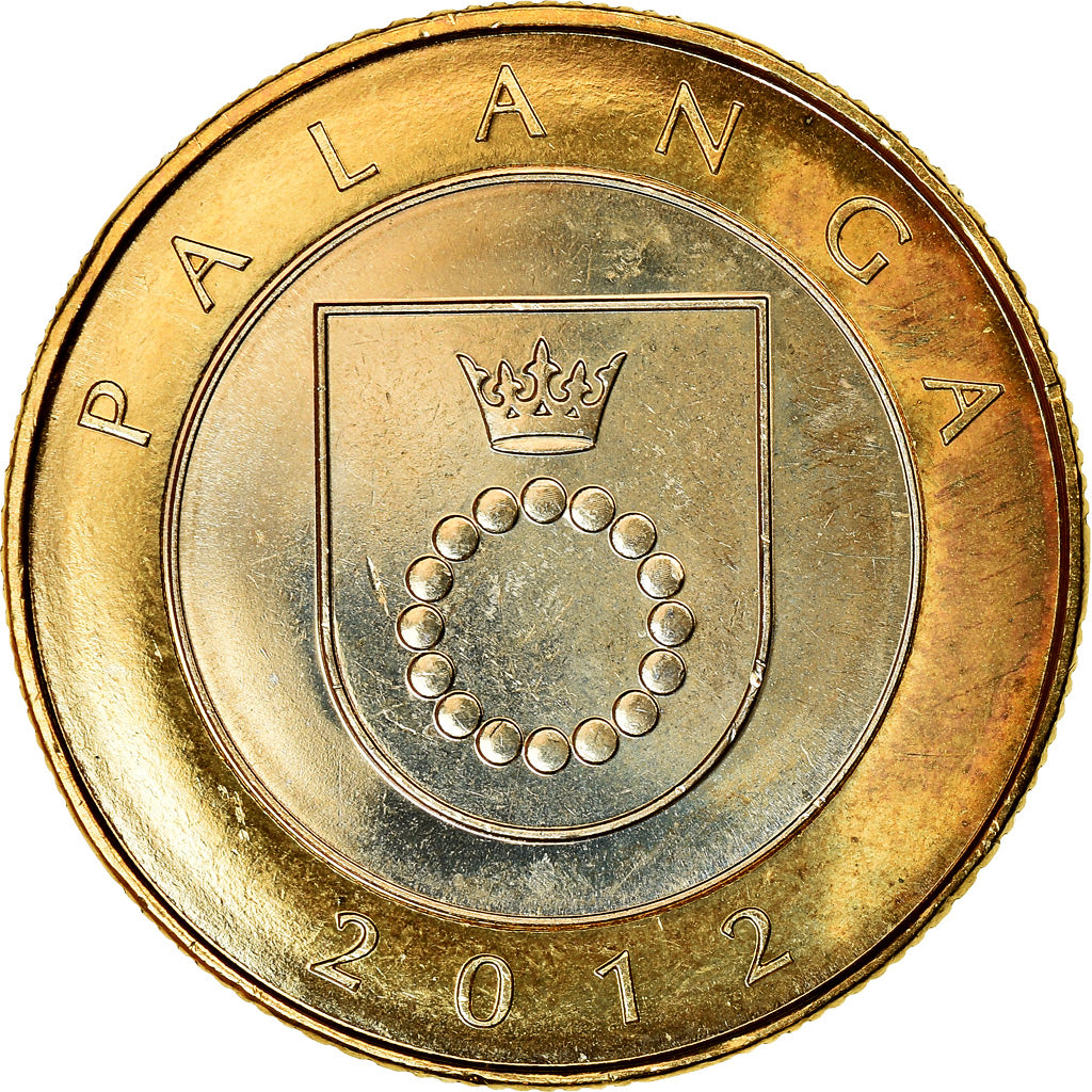 Coin, Lithuania, 2 Litai, 2012, Palanga, MS(63), Bi-Metallic, KM:186.1