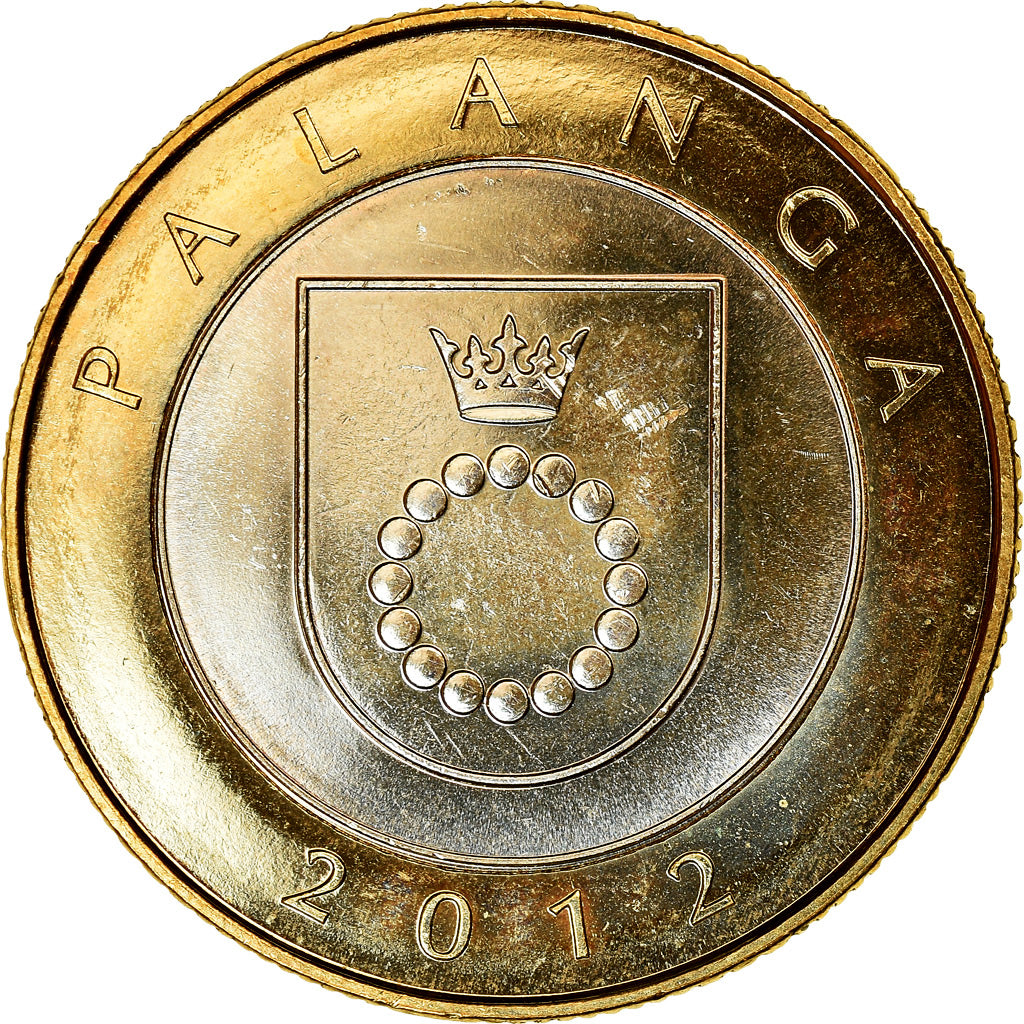 Munten, Lithouwen, 2 Litai, 2012, Palanga, UNC-, Bi-Metallic, KM:186.1