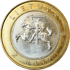 Coin, Lithuania, 2 Litai, 2013, Verpste, MS(63), Bi-Metallic, KM:187