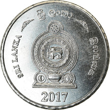 Coin, Sri Lanka, 5 Rupees, 2017, MS(63), Stainless Steel