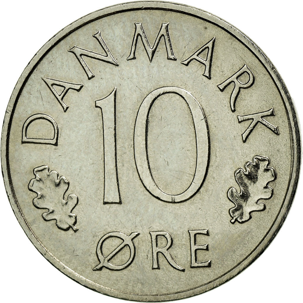 Coin, Denmark, Margrethe II, 10 Öre, 1978, Copenhagen, AU(50-53)