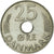Coin, Denmark, Margrethe II, 25 Öre, 1925, Copenhagen, AU(50-53)