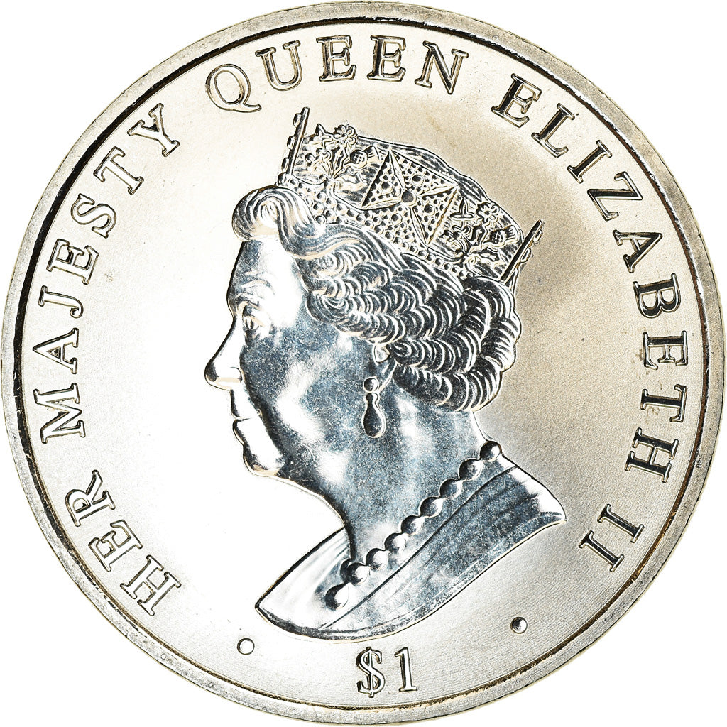 Moneta, BRYTYJSKIE WYSPY DZIEWICZE, Dollar, 2017, Franklin Mint, Jubilé de