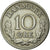 Coin, Denmark, Frederik IX, 10 Öre, 1969, Copenhagen, AU(50-53), Copper-nickel