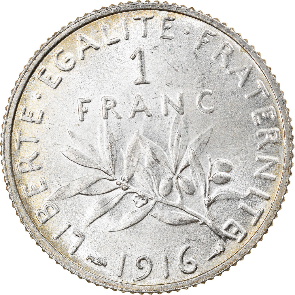 Münze, Frankreich, Semeuse, Franc, 1916, Paris, VZ+, Silber, KM:844.1