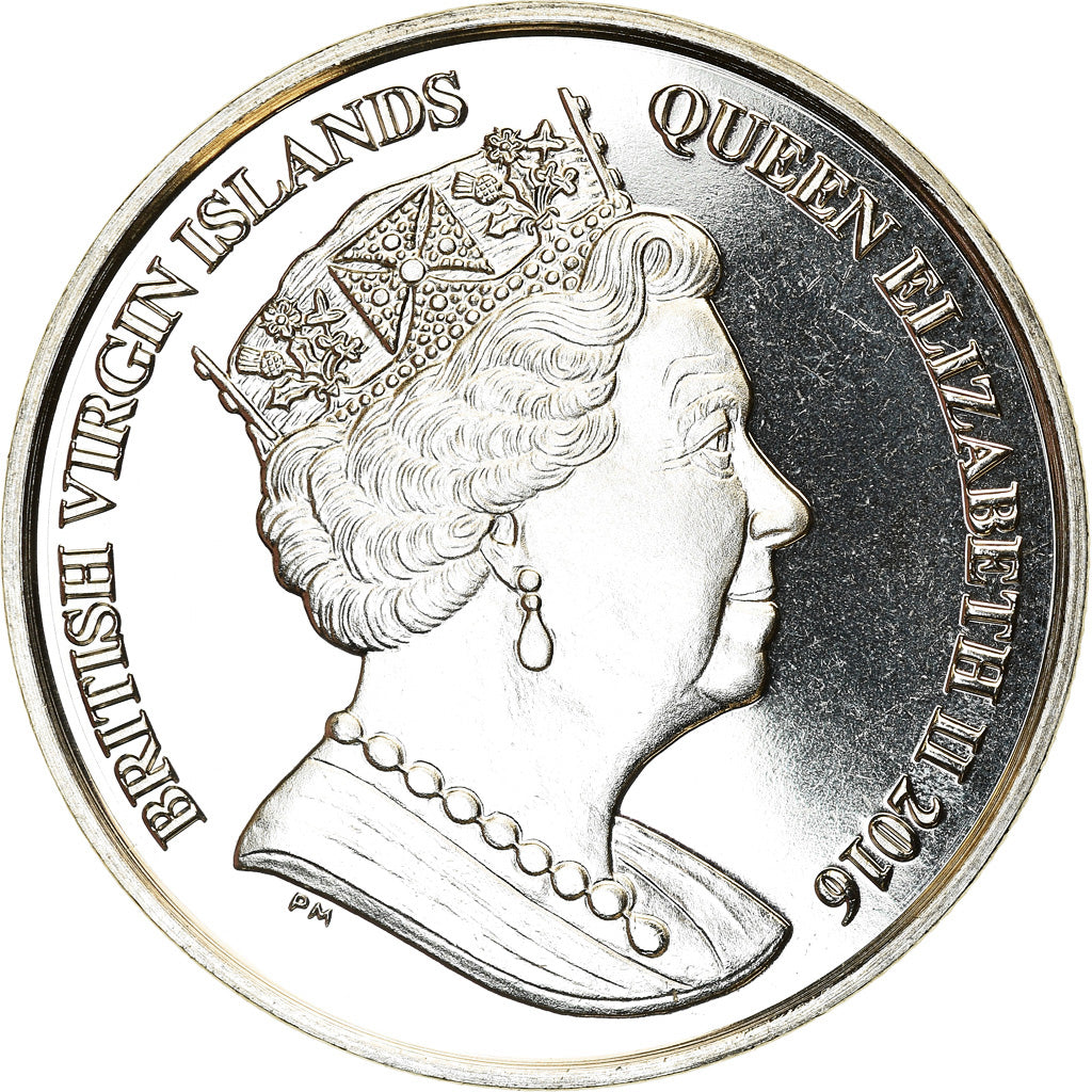 Moeda, Ilhas Virgens Britânicas, Dollar, 2016, Franklin Mint, Discipline