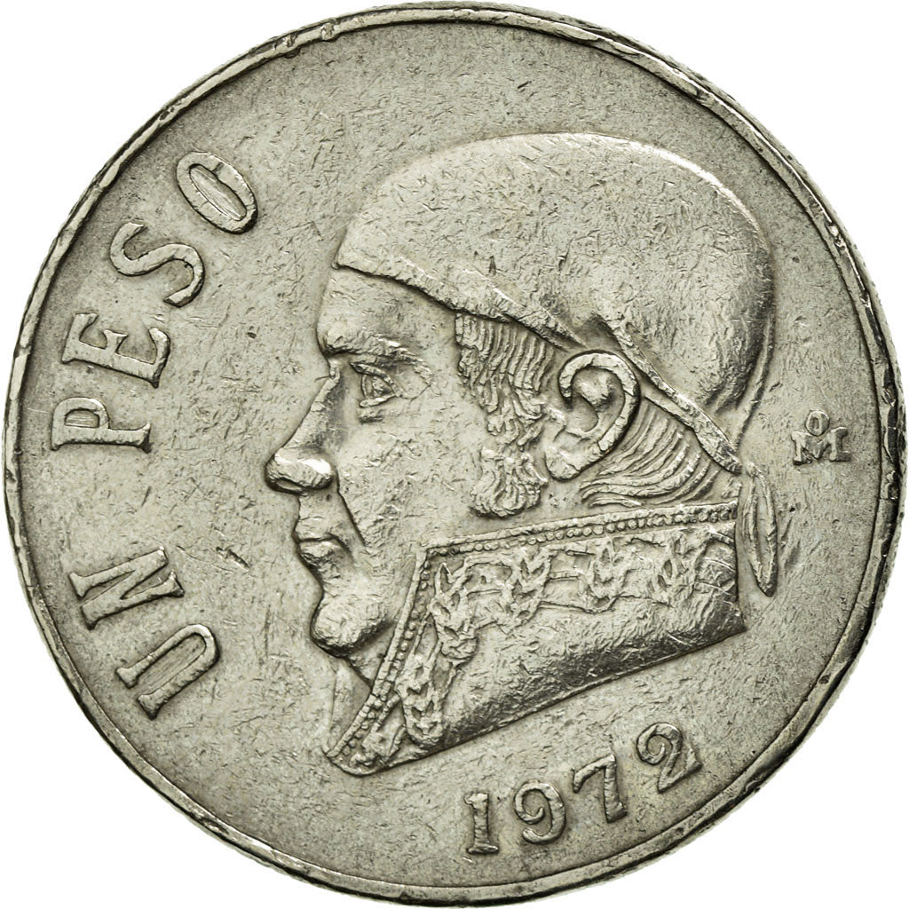 Moneda, México, Peso, 1972, Mexico City, MBC+, Cobre - níquel, KM:460