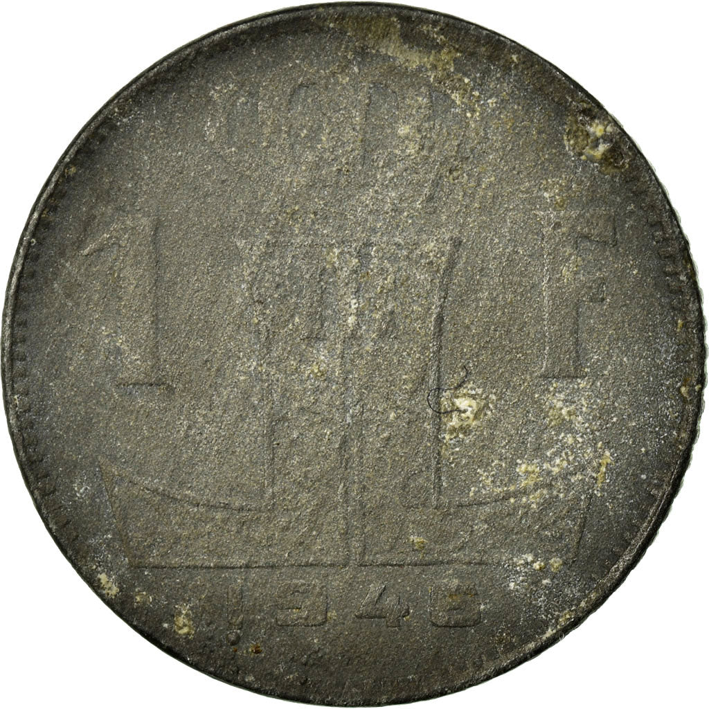 Coin, Belgium, Franc, 1946, VF(30-35), Zinc, KM:128