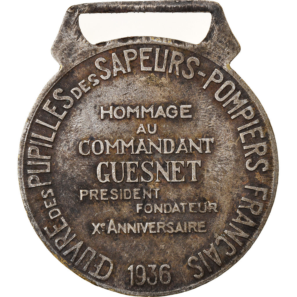 France, Medal, Oeuvre des Pupilles des Pompiers Français, Commandant Guesnet