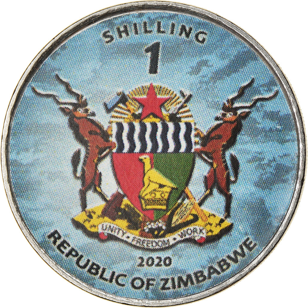 Münze, Simbabwe, Shilling, 2020, Avions - KC-10 Extender, UNZ, Nickel plated