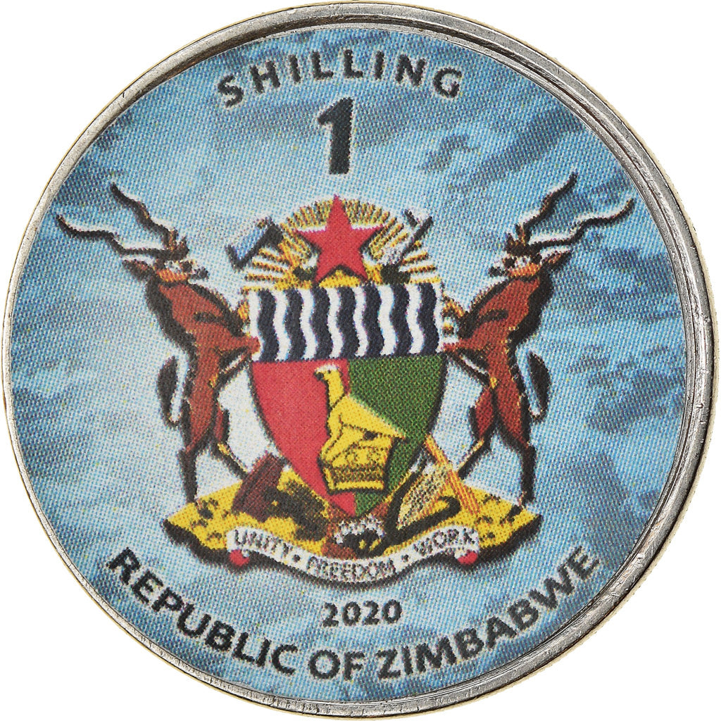 Münze, Simbabwe, Shilling, 2020, Avions - Tupolev Tu-160, UNZ, Nickel plated