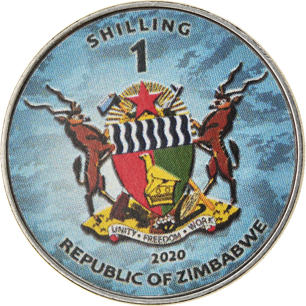 Münze, Simbabwe, Shilling, 2020, Avions - Tupolev Tu-95, UNZ, Nickel plated