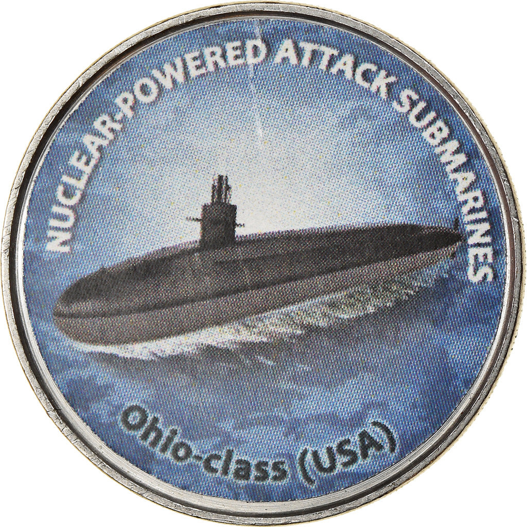 Moneda, Zimbabue, Shilling, 2020, Sous-marins- Ohio-Class, SC, Níquel chapado