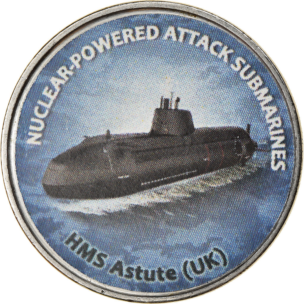 Münze, Simbabwe, Shilling, 2020, Sous-marins - HMS Astute, UNZ, Nickel plated