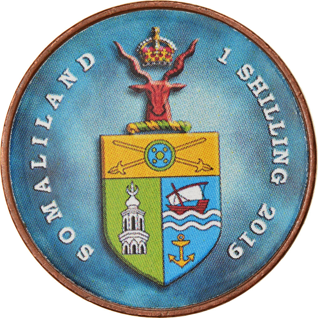 Coin, Somaliland, Shilling, 2019, Oiseaux - Caurale soleil, MS(63), Nickel