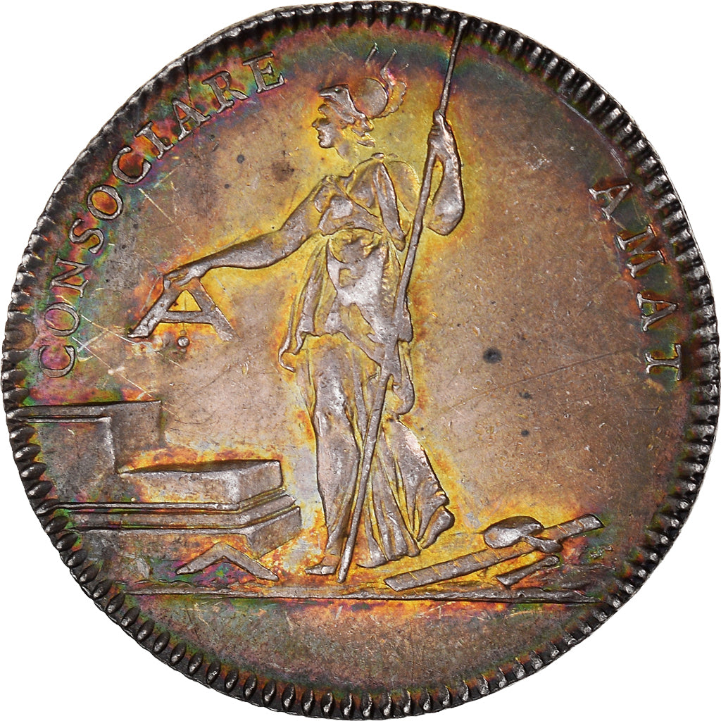 Frankreich, betaalpenning, Louis XVI, Franc-Maçonnerie, Les Amis de la