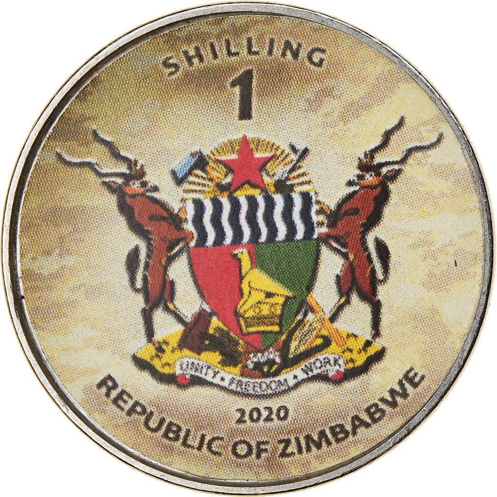 Moneta, Zimbabwe, Shilling, 2020, Tanks - Chieftain, SPL, Acciaio placcato