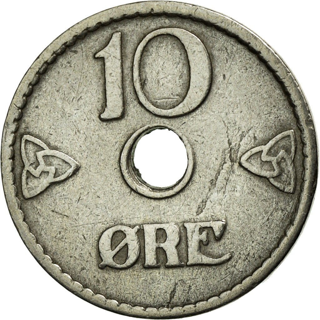 Coin, Norway, Haakon VII, 10 Öre, 1924, AU(50-53), Copper-nickel, KM:383
