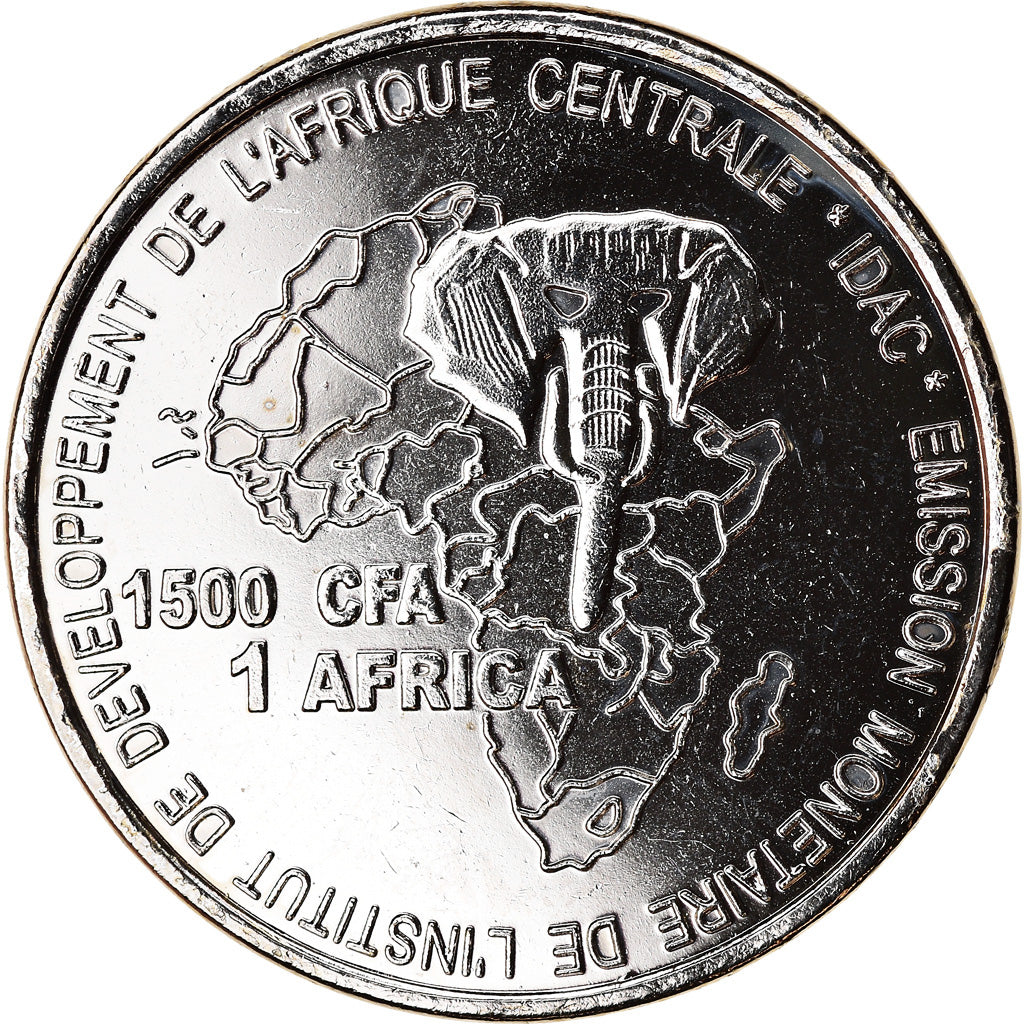 Coin, Cameroon, 1500 CFA Francs-1 Africa, 2005, Paris, Fer de houe des Mambila