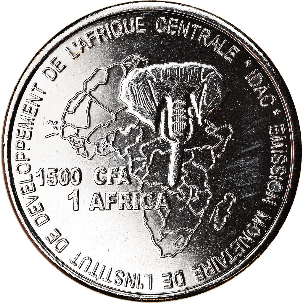 Coin, Cameroon, 1500 CFA Francs-1 Africa, 2005, Paris, Fer de houe des Mambila