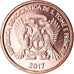 Coin, SAINT THOMAS & PRINCE ISLAND, 20 Centimos, 2017, MS(63), Copper Plated