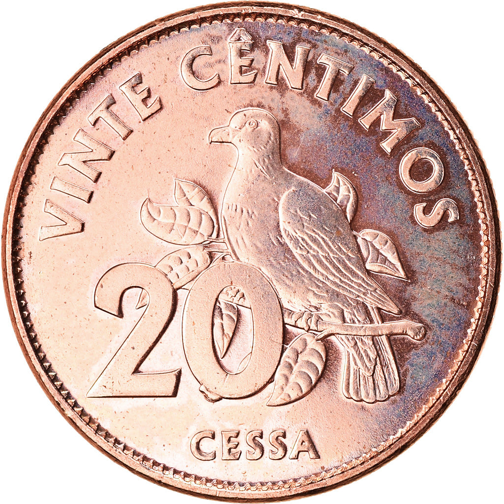 Münze, SAINT THOMAS & PRINCE ISLAND, 20 Centimos, 2017, UNZ, Copper Plated