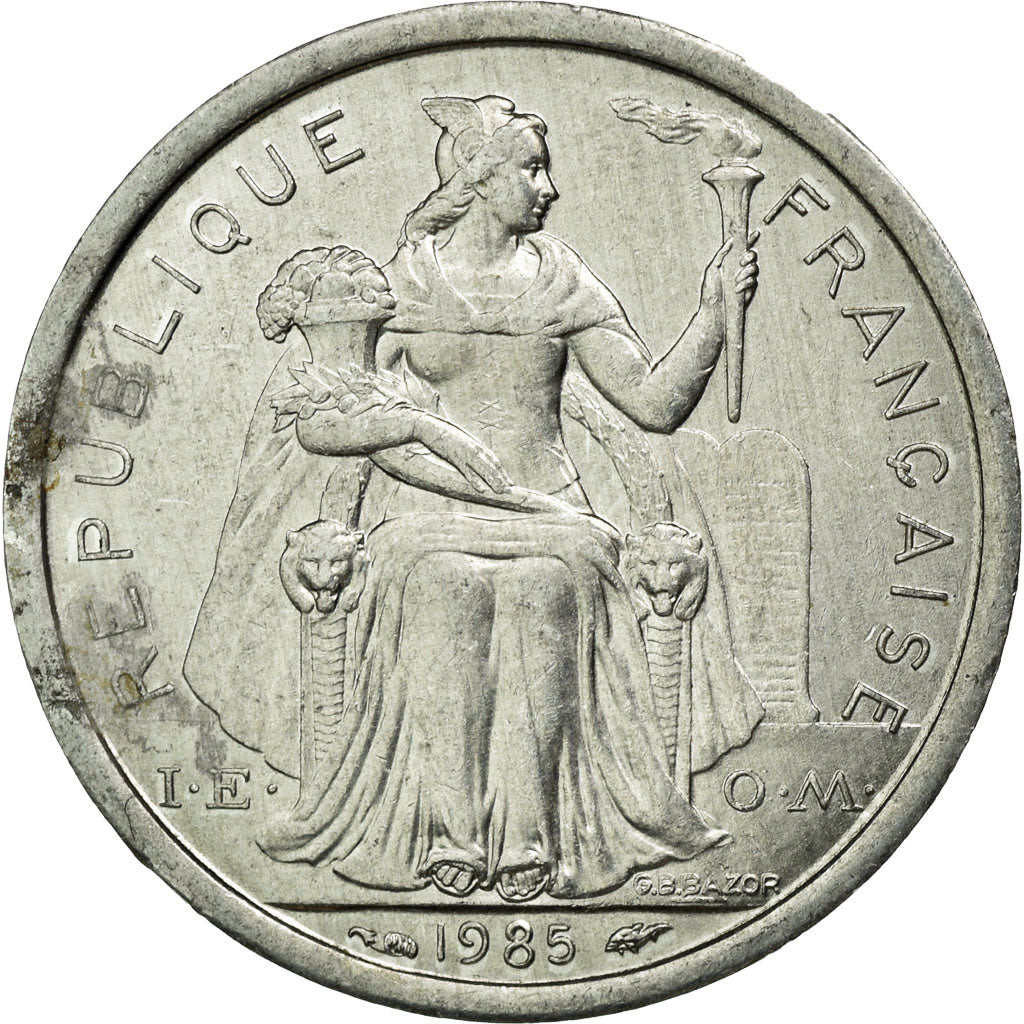 Moneta, Nuova Caledonia, Franc, 1985, Paris, BB, Alluminio, KM:10