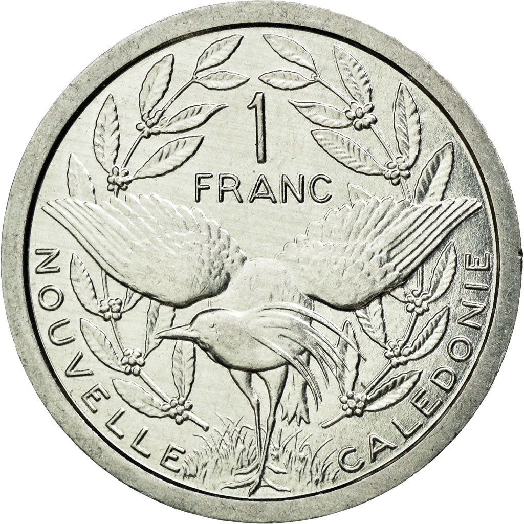 Coin, New Caledonia, Franc, 1988, Paris, AU(55-58), Aluminum, KM:10