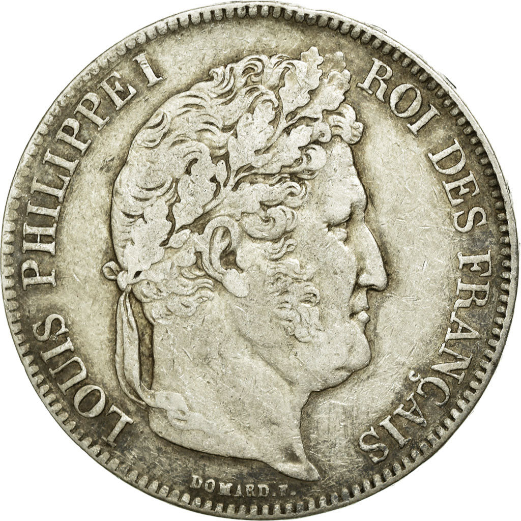 Coin, France, Louis-Philippe, 5 Francs, 1834, Rouen, VF(20-25), Silver