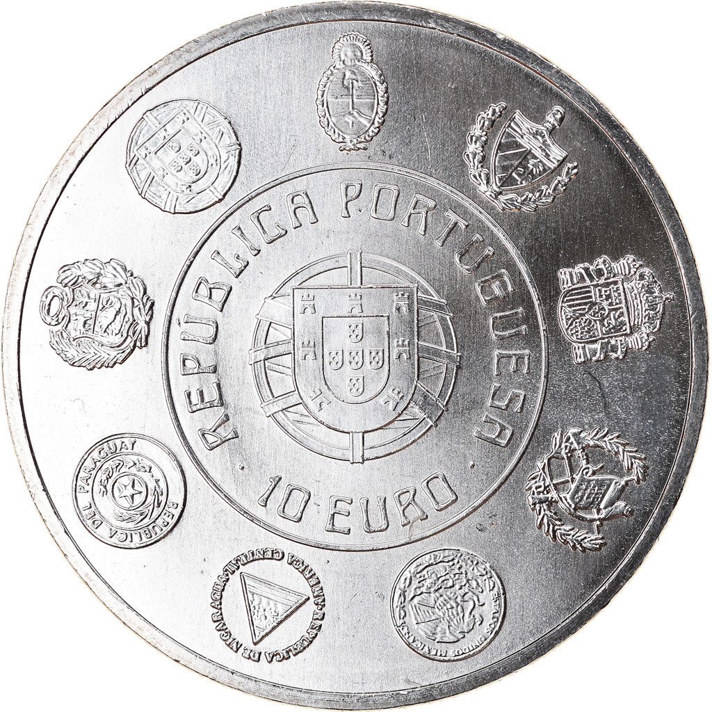 Portugal, 10 Euro, L'Escudo, 2010, MS(65-70), Prata, KM:803
