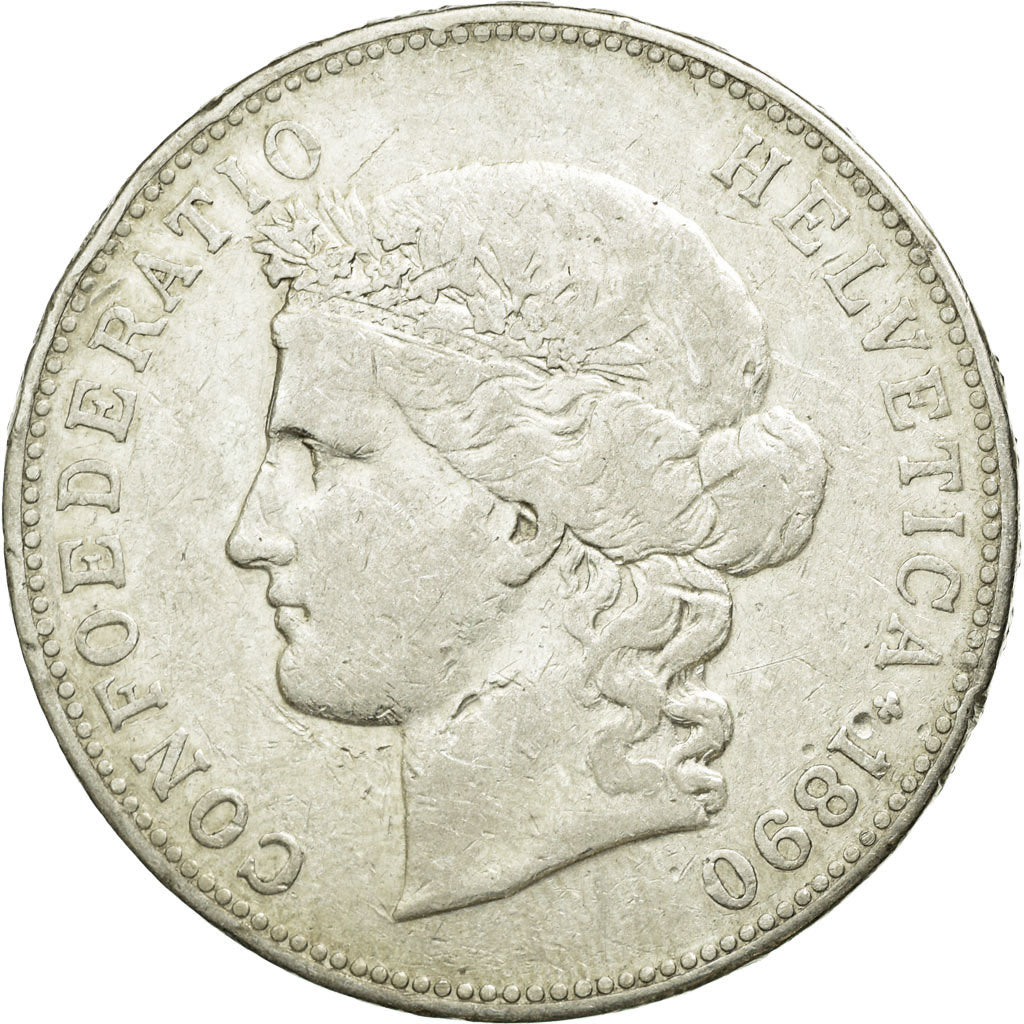 Monnaie, Suisse, 5 Francs, 1890, Bern, TB+, Argent, KM:34