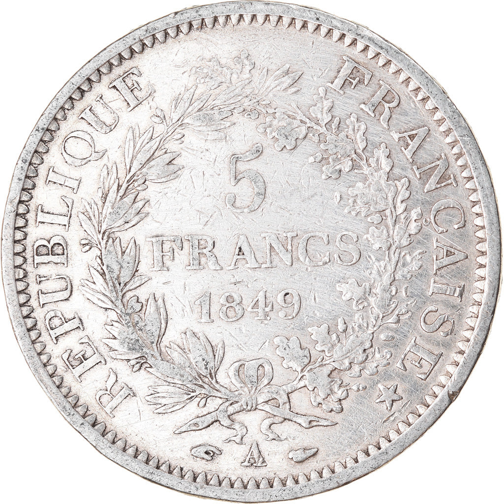 Coin, France, Hercule, 5 Francs, 1849, Paris, VF(30-35), Silver, KM:756.1
