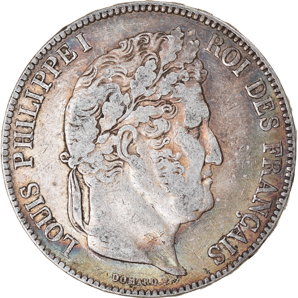 Coin, France, Louis-Philippe, 5 Francs, 1837, Rouen, VF(30-35), Silver