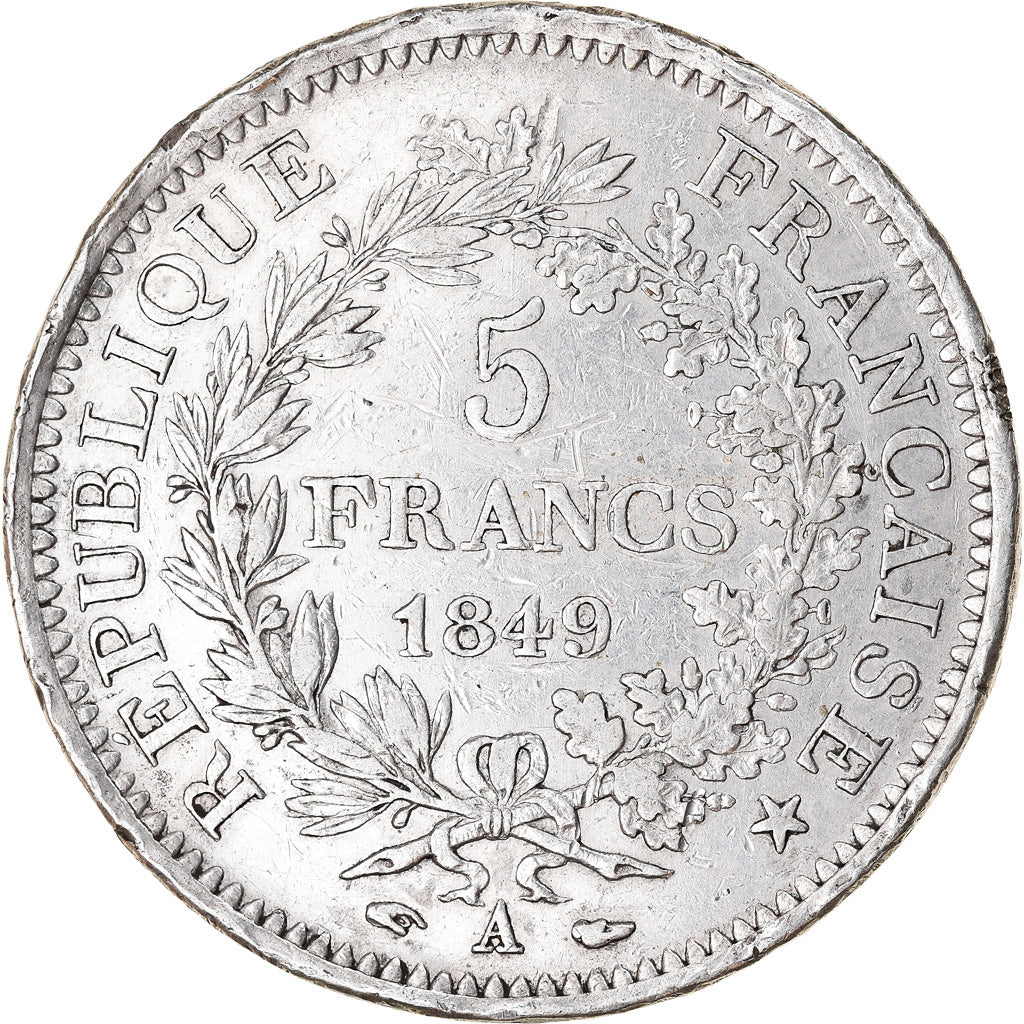 Monnaie, France, Hercule, 5 Francs, 1849, Paris, TB+, Argent, Gadoury:683