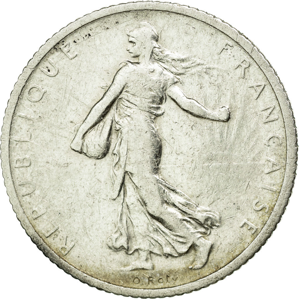 Coin, France, Semeuse, Franc, 1908, Paris, VF(30-35), Silver, KM:844.1