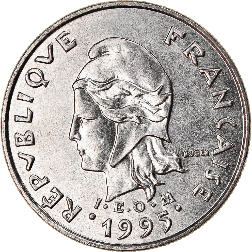 Coin, New Caledonia, 10 Francs, 1995, Paris, MS(63), Nickel, KM:11
