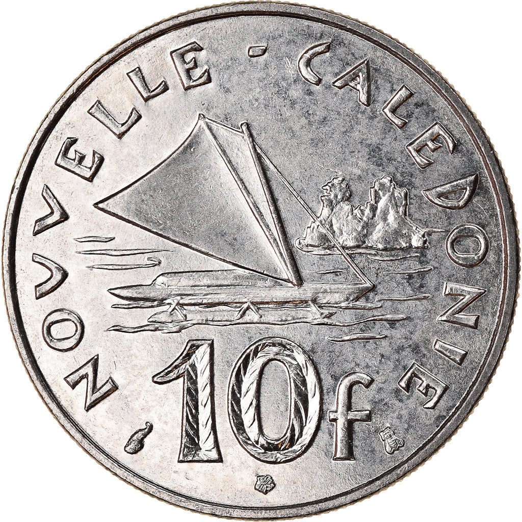 Coin, New Caledonia, 10 Francs, 1995, Paris, MS(63), Nickel, KM:11